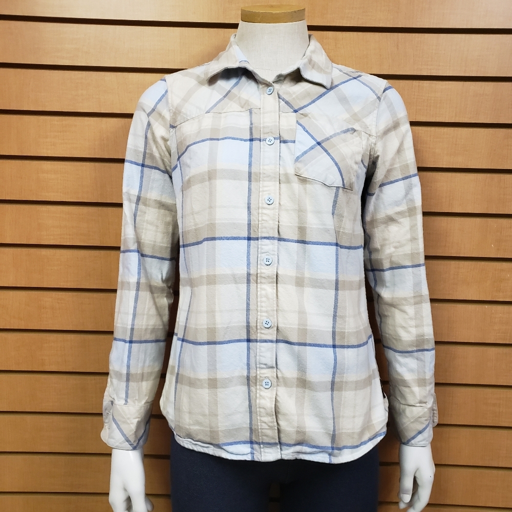 Helly Hansen Womens Flannel Shirt Small Plaid Long Sleeve Outdoor Casual